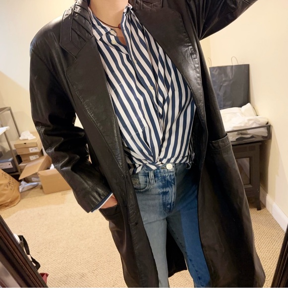 G lll leather women genuine leather black long sleeve vintage jacket - Picture 8 of 13